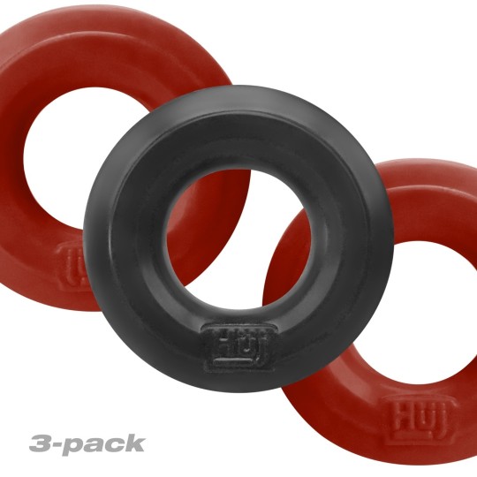 HÜJ Pack 3 Cock Balls Ring Cherry Ice HÜNKYJUNK 7